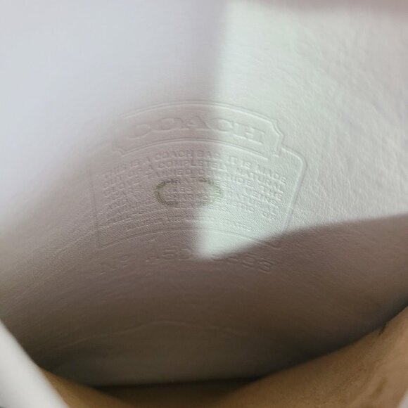 Vintage Coach Scooter White Leather Crossbody 9893 - Picture 4 of 9